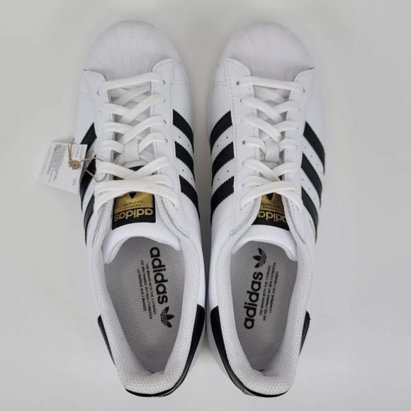 Adidas Originals Men's Superstar Shoes 9.5 White/Black EG4958 - Picture 8 of 13